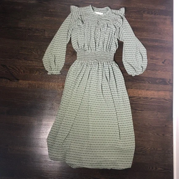 Happy X Nature Dresses | Happy X Nature Kate Hudson Green Prairie Dress | Color: Brown/Green | Size: M | Jessicaisa's Closet Happy X Nature Dresses | Happy X Nature Kate Hudson Green Prairie Dress | Color: Brown/Green | Size: M | Jessicaisa's Closet